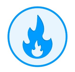 Natural Gas blue flame